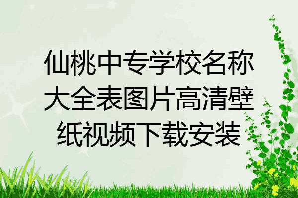 仙桃中专学校名称大全表图片高清壁纸视频下载安装