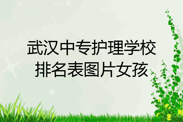 武汉中专护理学校排名表图片女孩