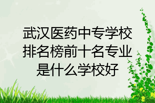 武汉医药中专学校排名榜前十名专业是什么学校好
