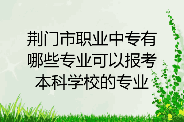 荆门市职业中专有哪些专业可以报考本科学校的专业
