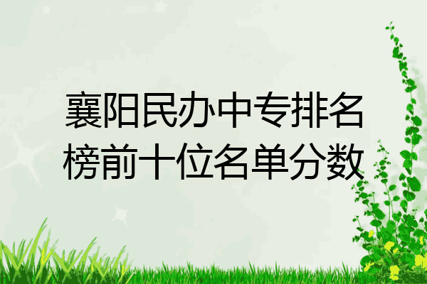 襄阳民办中专排名榜前十位名单分数