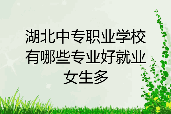 湖北中专职业学校有哪些专业好就业女生多