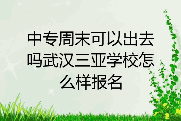 中专周末可以出去吗武汉三亚学校怎么样报名