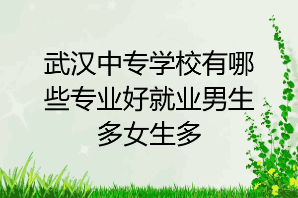 武汉中专学校有哪些专业好就业男生多女生多