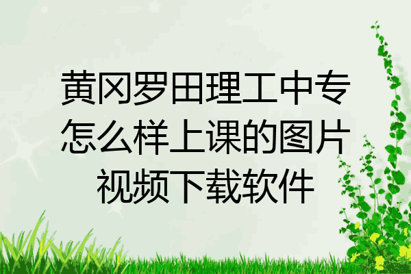 黄冈罗田理工中专怎么样上课的图片视频下载软件