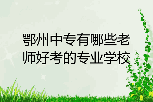 鄂州中专有哪些老师好考的专业学校