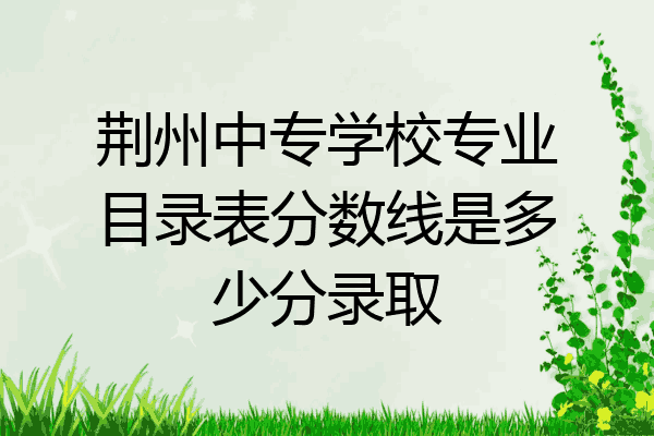 荆州中专学校专业目录表分数线是多少分录取