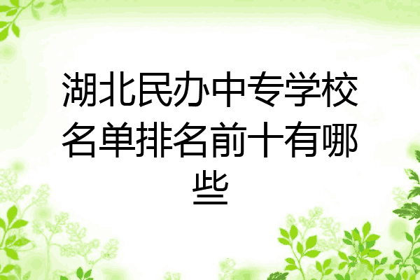 湖北民办中专学校名单排名前十有哪些