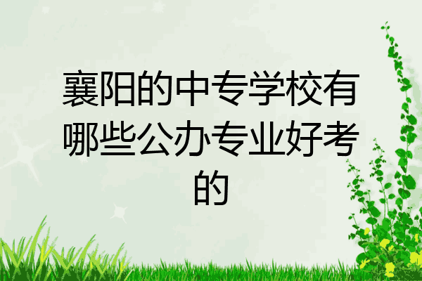 襄阳的中专学校有哪些公办专业好考的