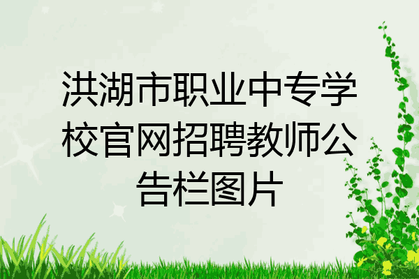 洪湖市职业中专学校官网招聘教师公告栏图片