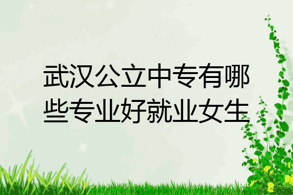 武汉公立中专有哪些专业好就业女生