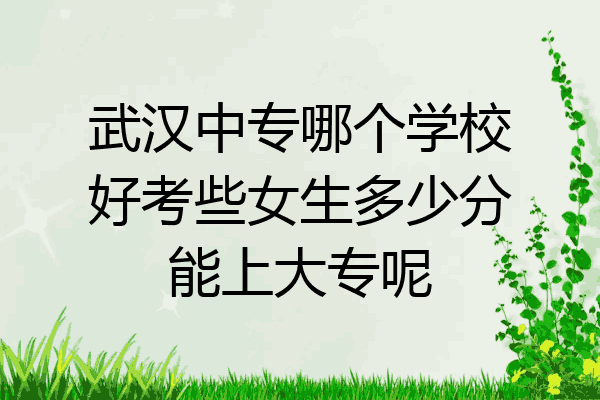 武汉中专哪个学校好考些女生多少分能上大专呢