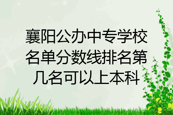 襄阳公办中专学校名单分数线排名第几名可以上本科