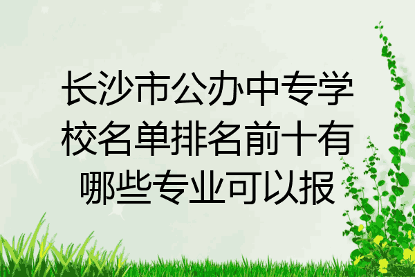 长沙市公办中专学校名单排名前十有哪些专业可以报