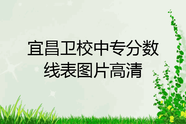 宜昌卫校中专分数线表图片高清