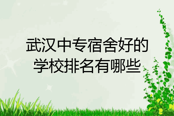 武汉中专宿舍好的学校排名有哪些