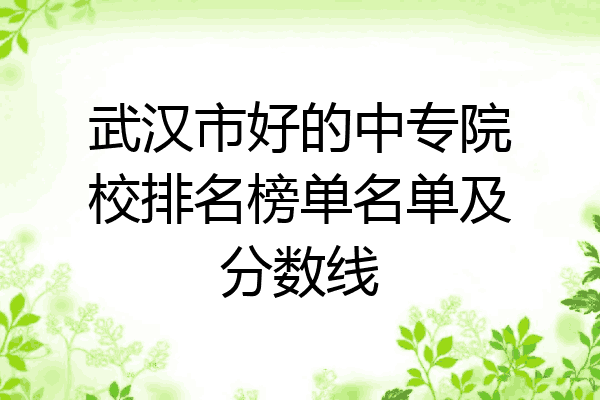 武汉市好的中专院校排名榜单名单及分数线