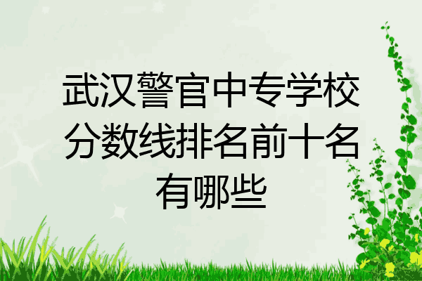 武汉警官中专学校分数线排名前十名有哪些