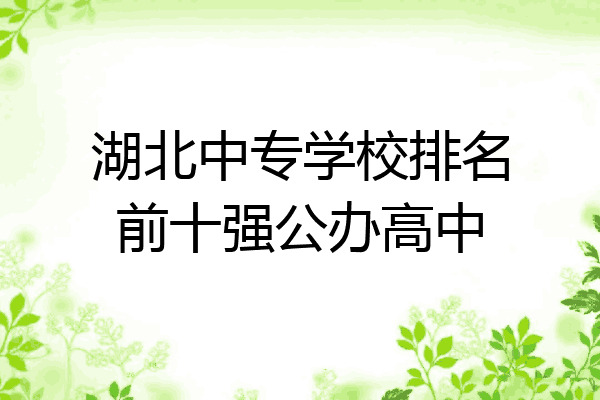 湖北中专学校排名前十强公办高中