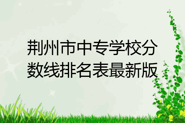 荆州市中专学校分数线排名表最新版