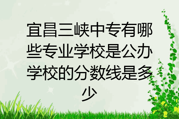 宜昌三峡中专有哪些专业学校是公办学校的分数线是多少