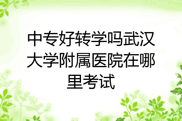 中专好转学吗武汉大学附属医院在哪里考试