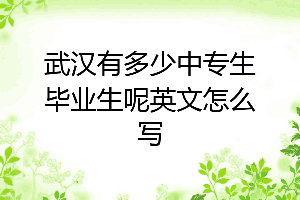 武汉有多少中专生毕业生呢英文怎么写