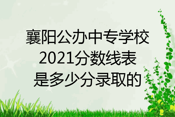 襄阳公办中专学校2021分数线表是多少分录取的