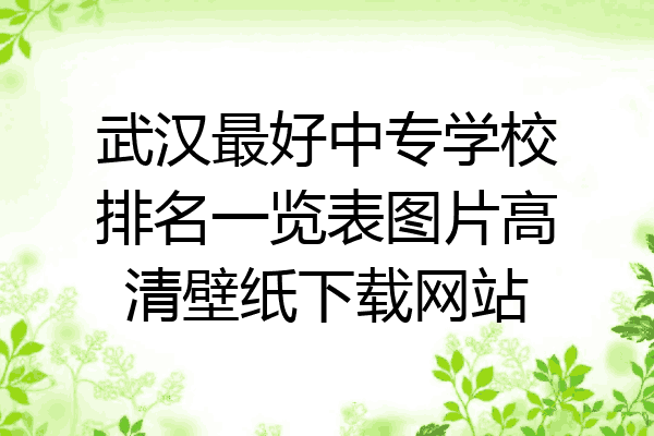 武汉最好中专学校排名一览表图片高清壁纸下载网站
