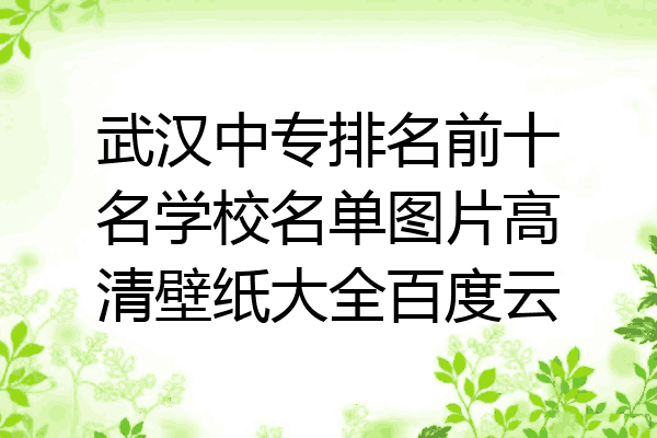 武汉中专排名前十名学校名单图片高清壁纸大全百度云