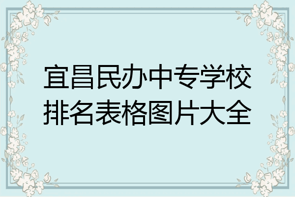 宜昌民办中专学校排名表格图片大全