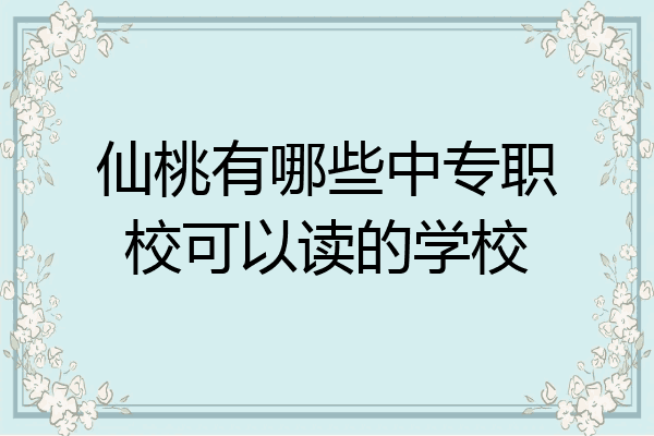 仙桃有哪些中专职校可以读的学校