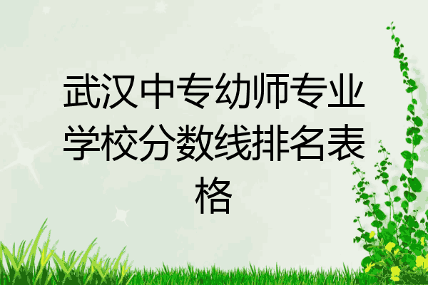 武汉中专幼师专业学校分数线排名表格