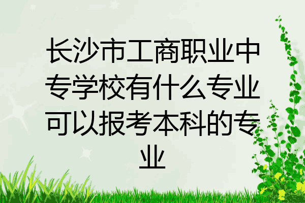 长沙市工商职业中专学校有什么专业可以报考本科的专业