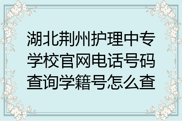 湖北荆州护理中专学校官网电话号码查询学籍号怎么查