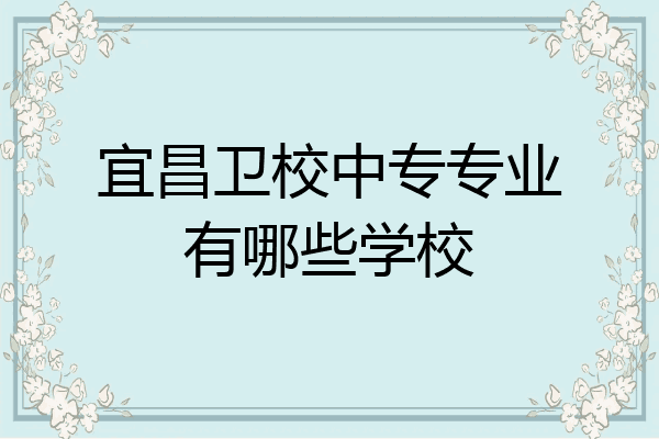 宜昌卫校中专专业有哪些学校