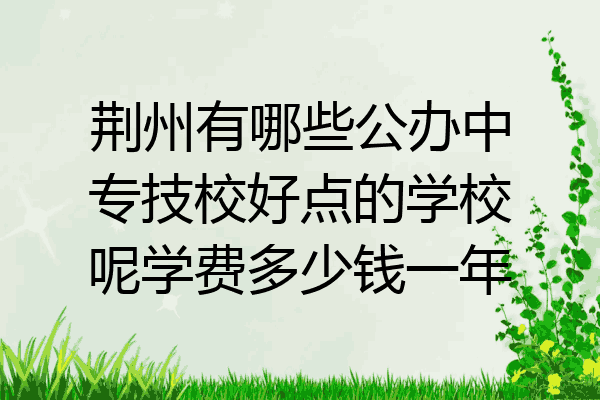 荆州有哪些公办中专技校好点的学校呢学费多少钱一年