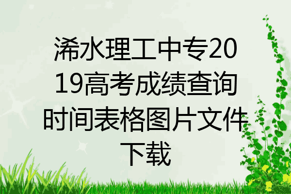 浠水理工中专2019高考成绩查询时间表格图片文件下载