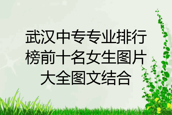 武汉中专专业排行榜前十名女生图片大全图文结合