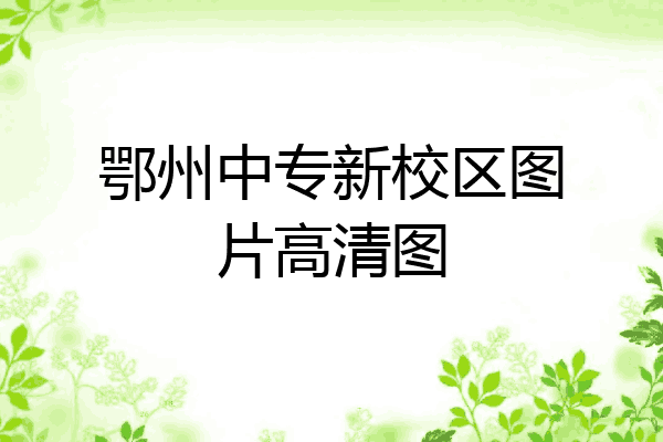 鄂州中专新校区图片高清图