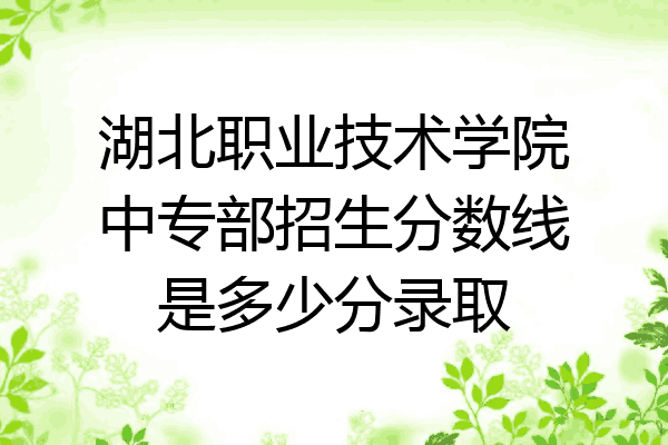 湖北职业技术学院中专部招生分数线是多少分录取