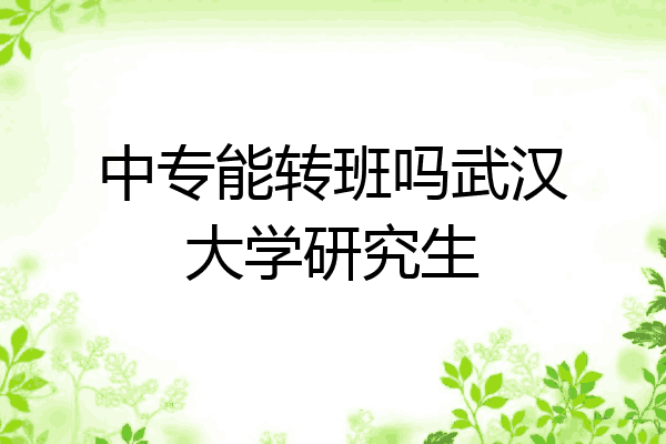 中专能转班吗武汉大学研究生