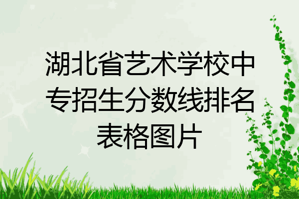 湖北省艺术学校中专招生分数线排名表格图片