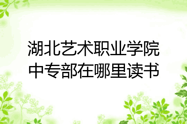湖北艺术职业学院中专部在哪里读书