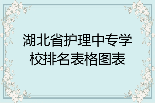 湖北省护理中专学校排名表格图表