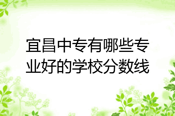 宜昌中专有哪些专业好的学校分数线