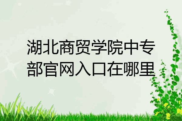 湖北商贸学院中专部官网入口在哪里
