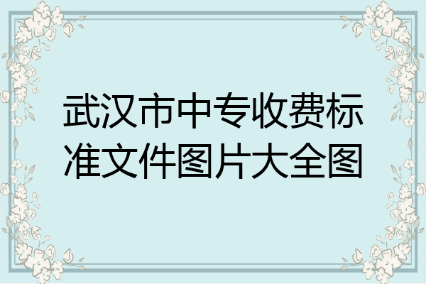 武汉市中专收费标准文件图片大全图