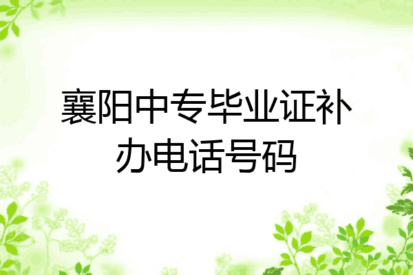 襄阳中专毕业证补办电话号码
