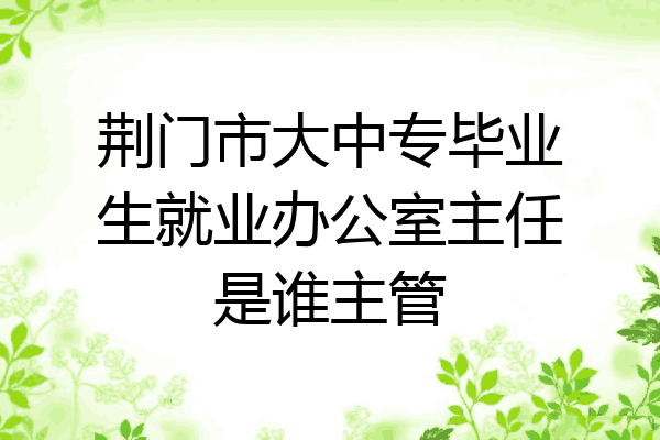 荆门市大中专毕业生就业办公室主任是谁主管